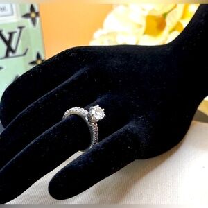 🔥14KT White Gold Size 6 Lady’s 0.75 Carat Diamond Engagement Ring W/appraisal